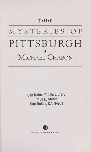 The Mysteries of Pittsburgh Michael Chabon Book Cover