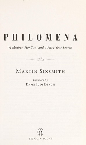 Philomena Martin Sixsmith Book Cover