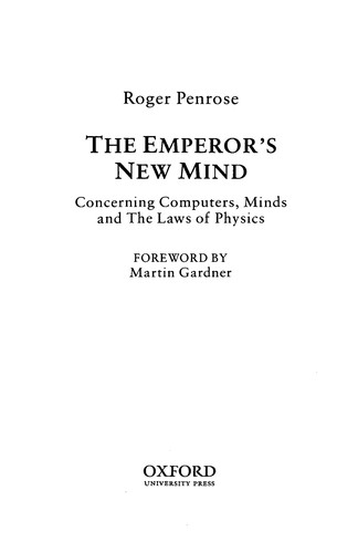 The Emperor's New Mind Roger Penrose Book Cover
