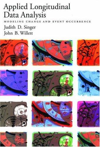 Applied Longitudinal Data Analysis Judith D. Singer Book Cover