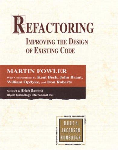 Refactoring Martin Fowler Book Cover