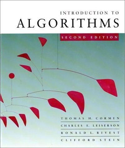 Introduction to Algorithms Thomas H. Cormen Book Cover