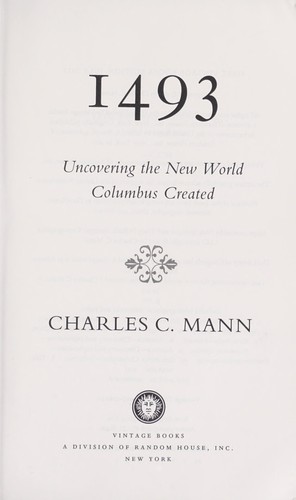 1493 Charles C. Mann Book Cover