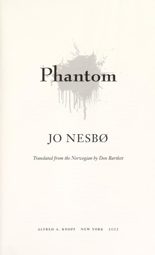 Phantom Jo Nesbø Book Cover