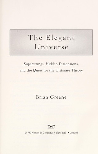 The Elegant Universe Brian Greene Book Cover