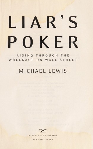 Liar's Poker Michael Lewis Book Cover