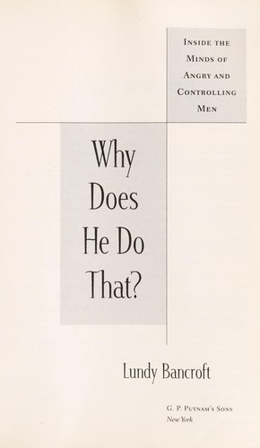 Why Does He Do That? Lundy Bancroft Book Cover