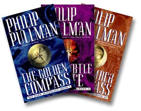 His Dark Materials Trilogy (The Golden Compass; The Subtle Knife; The Amber Spyglass) Philip Pullman Book Cover