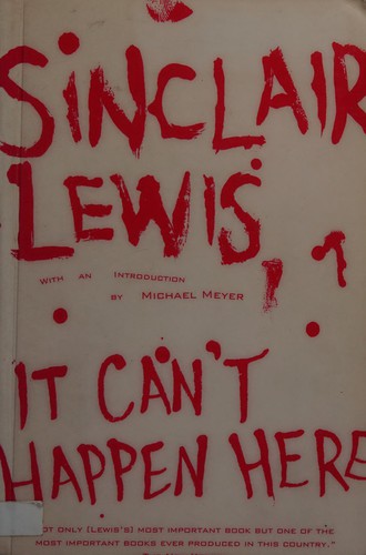 It Can't Happen Here Sinclair Lewis Book Cover