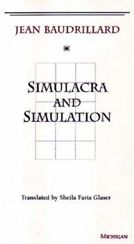 Simulacra and Simulation Jean Baudrillard Book Cover
