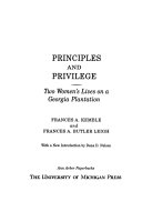 Principles and Privilege Fanny Kemble Book Cover