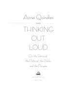 Thinking Out Loud Anna Quindlen Book Cover
