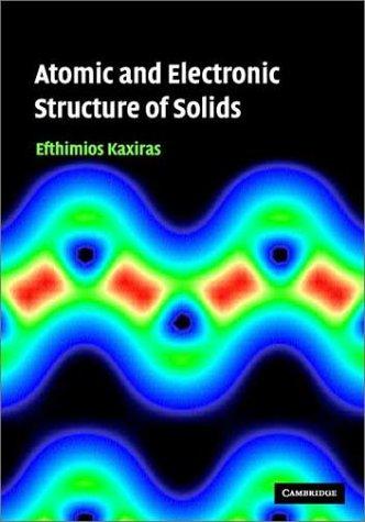 Atomic and Electronic Structure of Solids Efthimios Kaxiras Book Cover