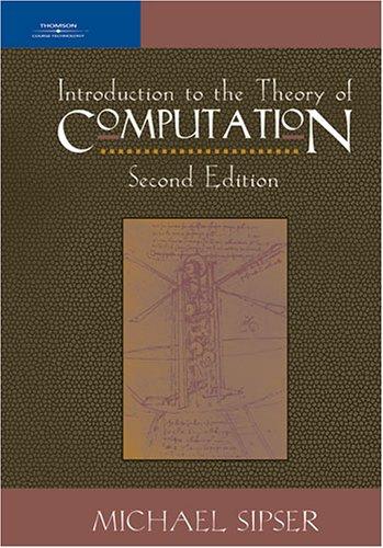 Introduction to the Theory of Computation Michael Sipser Book Cover