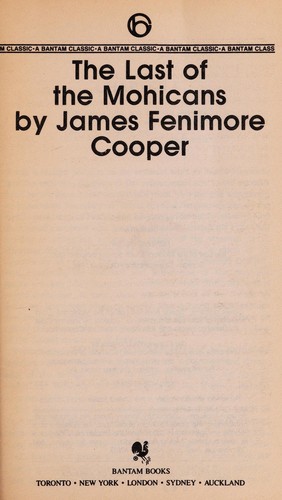 The Last of the Mohicans James Fenimore Cooper Book Cover