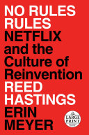 No Rules Rules Reed Hastings Book Cover