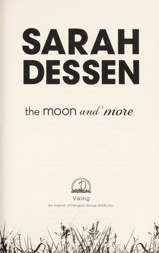 The Moon and More Sarah Dessen Book Cover