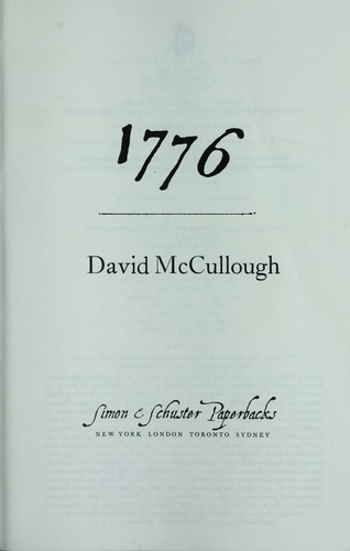 1776 David McCullough Book Cover