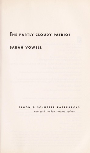 The Partly Cloudy Patriot Sarah Vowell Book Cover