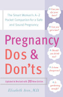 Pregnancy Do's and Don'ts Dr. Elisabeth Aron Book Cover