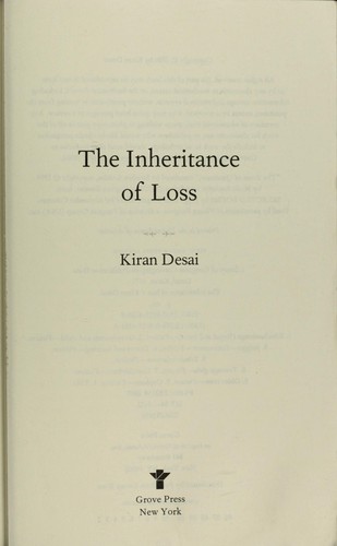 The Inheritance of Loss Kiran Desai Book Cover