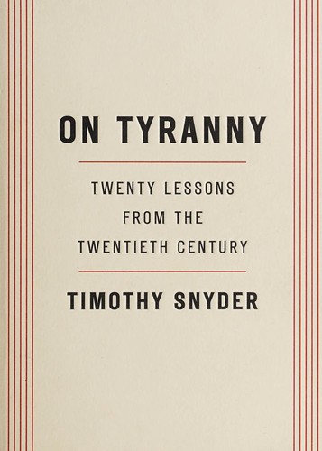 On Tyranny Timothy Snyder Book Cover
