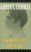Commentaries on Living Jiddu Krishnamurti Book Cover