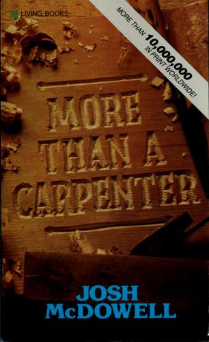 More Than a Carpenter Josh McDowell Book Cover