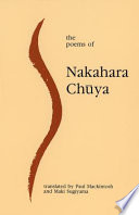 The Poems of Nakahara Chūya Chūya Nakahara Book Cover
