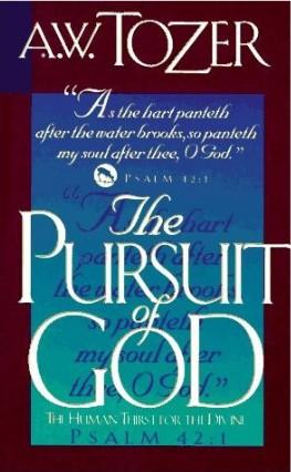 The Pursuit of God A. W. Tozer Book Cover