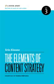 The Elements of Content Strategy Erin Kissane Book Cover