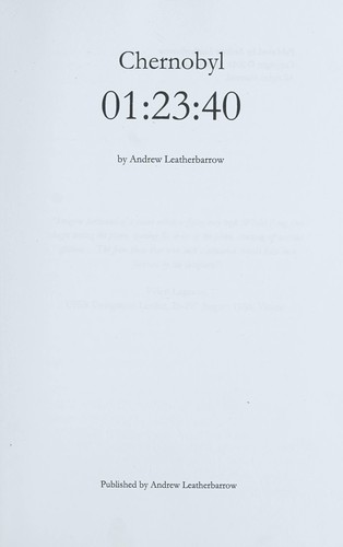 Chernobyl 01:23:40 Andrew Leatherbarrow Book Cover