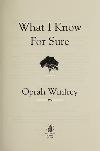What I Know for Sure Oprah Winfrey Book Cover