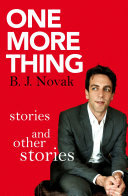 One More Thing B. J. Novak Book Cover