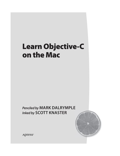 Learn Objective-C on the Mac Mark Dalrymple Book Cover