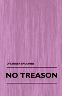 No Treason Lysander Spooner Book Cover