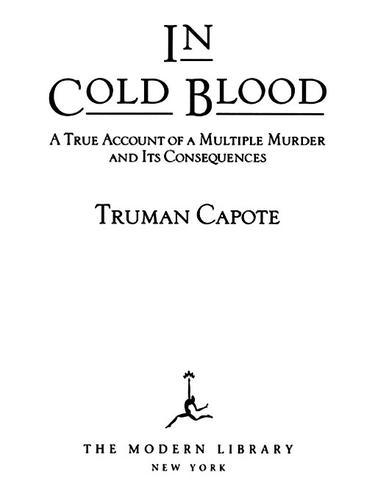 In Cold Blood Truman Capote Book Cover