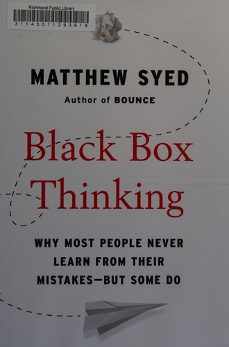 Black Box Thinking Matthew Syed Book Cover