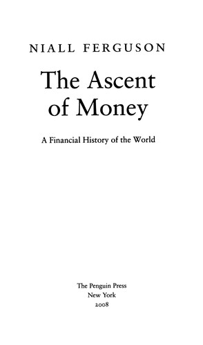 The Ascent of Money Niall Ferguson Book Cover