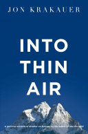 Into Thin Air Jon Krakauer Book Cover