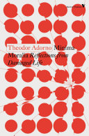 Minima Moralia Theodor W. Adorno Book Cover