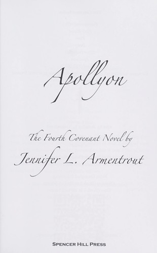 Apollyon Jennifer L. Armentrout Book Cover