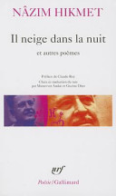 Il Neige Dans La Nuit Nâzım Hikmet Book Cover