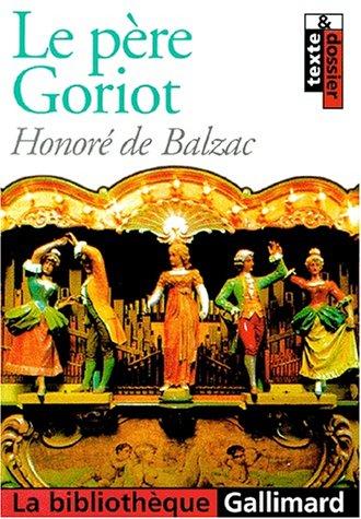 Le Père Goriot Honoré de Balzac Book Cover