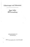 Franz Kafka, Die Verwandlung Peter U. Beicken Book Cover