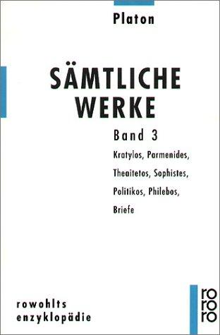 Platon. Sämtliche Werke Bd. 3 Πλάτων Book Cover