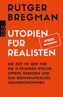 Utopien Für Realisten Rutger Bregman Book Cover