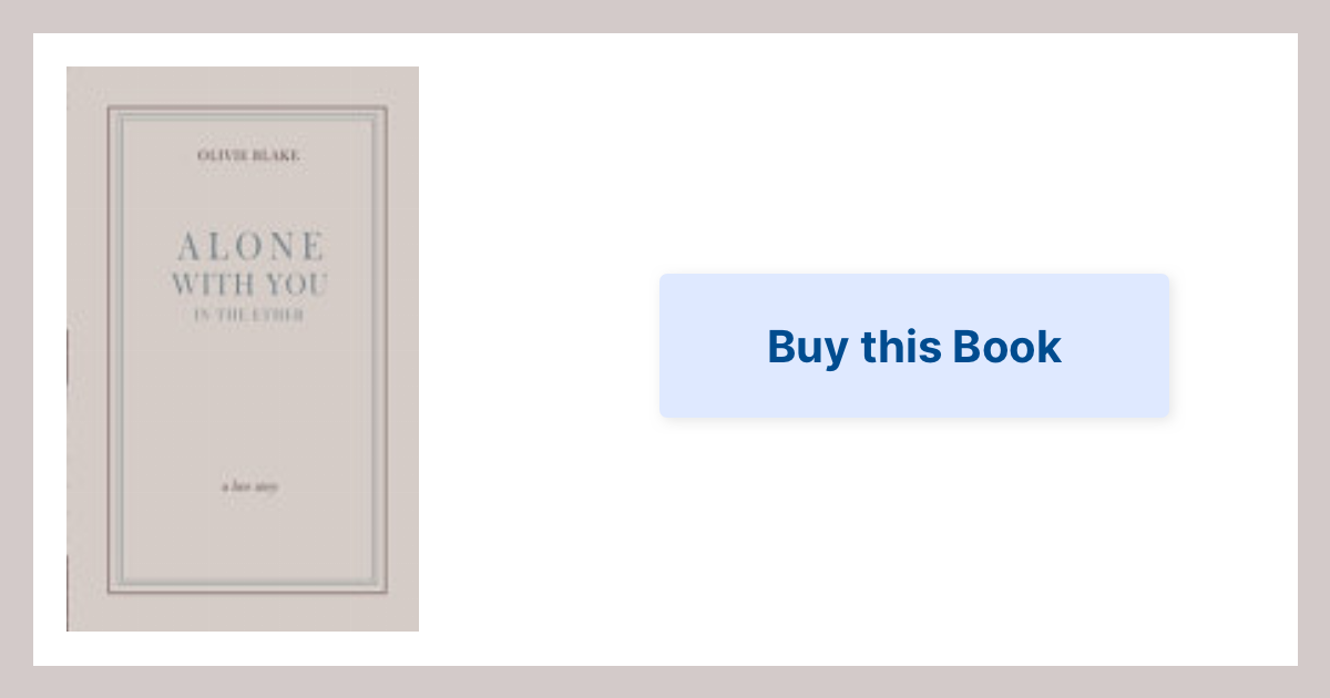 Alone With You In The Ether By Olivie Blake Boook Link Alone With You In The Ether By Olivie Blake Boook Link